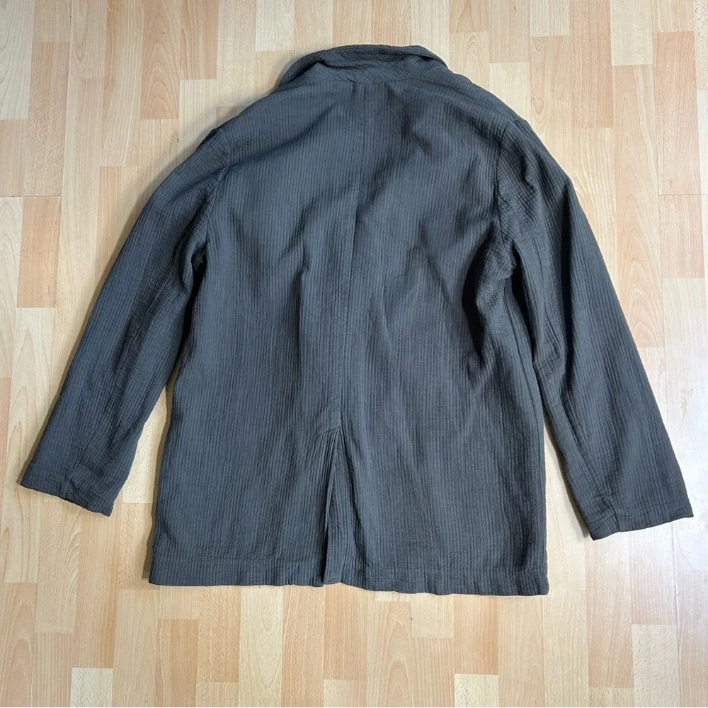 Free People Rowan Blazer Army Green Large Preppy Fall Boho - Picture 11 of 15